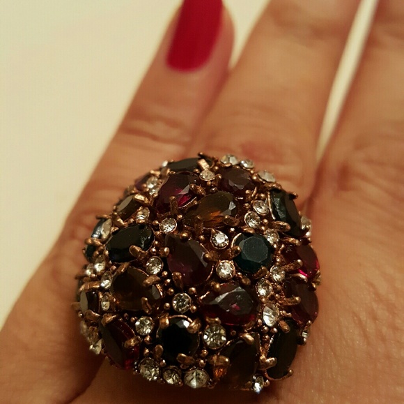Jewelry - Multicolor Rhinestone Ring- Size 7